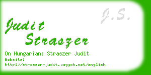 judit straszer business card